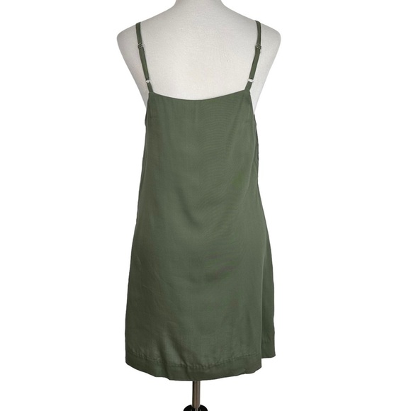 Monki Womens Belle Sleeveless Mini Dress Size 38 US 6 Green Spaghetti Straps - Picture 2 of 10